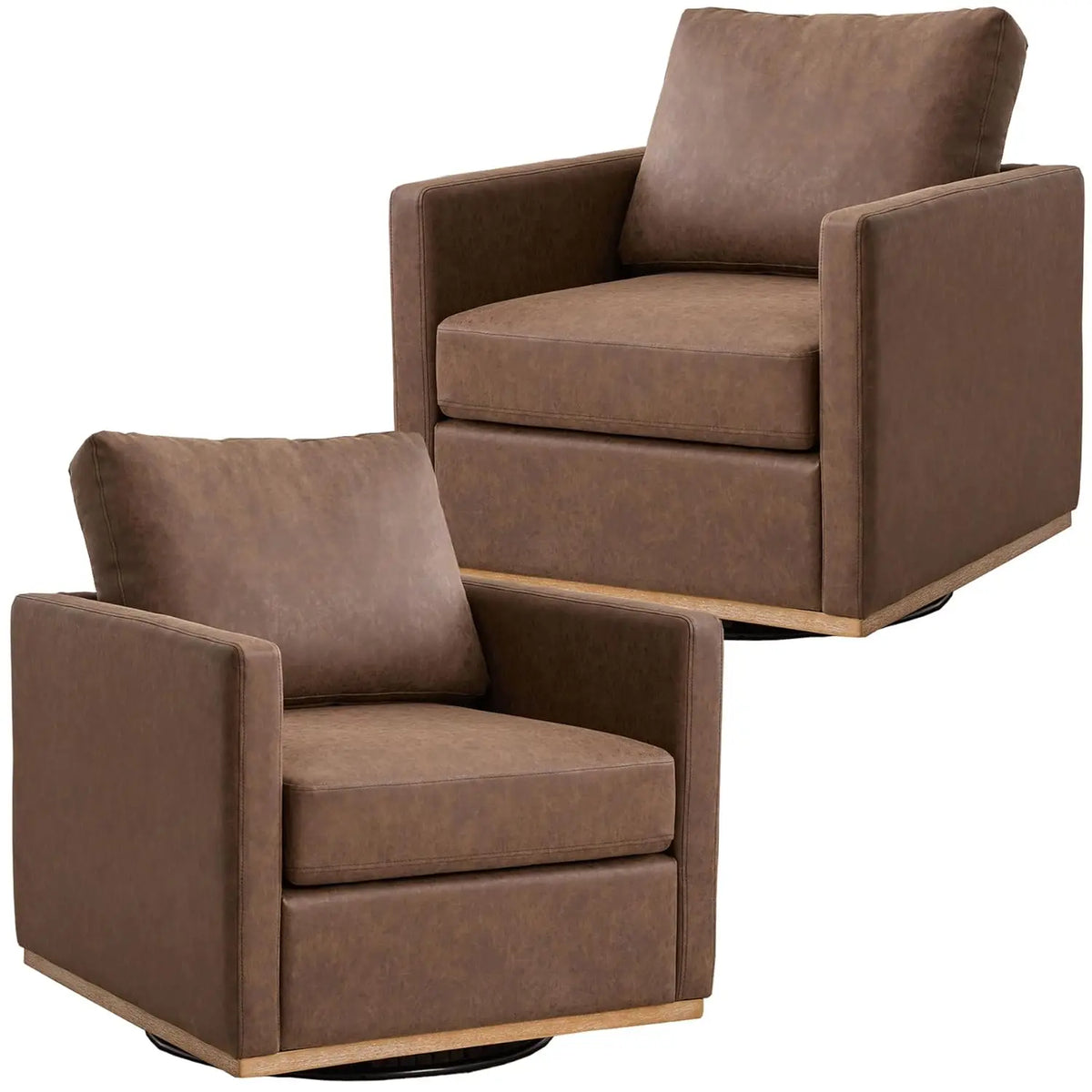 Astoria Collection | Sculptural Atomic-Era Swivel Accent Chairs - Set of Two - Curated Furniture for the Modern Living Collection | Woodies ON Woodlawn