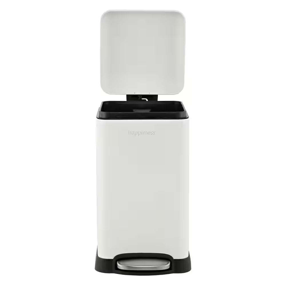 Betty Retro Mini 3.2 Gal. White Step-Open Trash Can