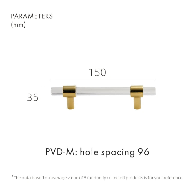 Brass Acrylic Furniture Handles Modern Fashionable Long Pulls Cupboard Wardrobe Dresser Shoe Box Drawer Cabinet Knobs