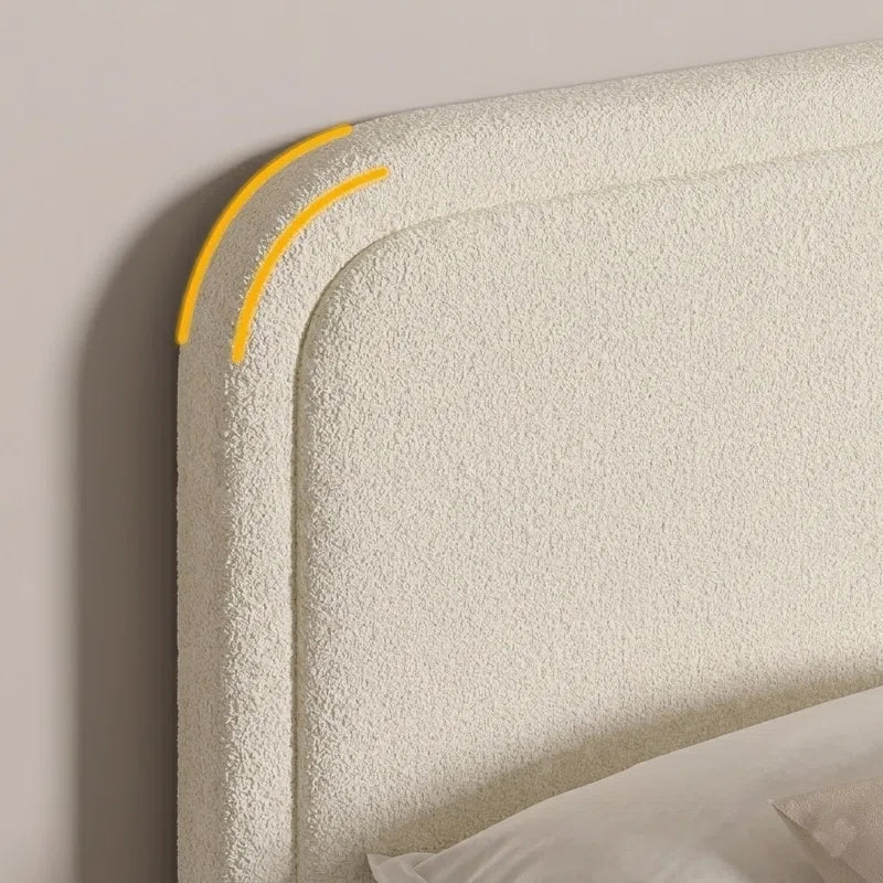 Transform your bedroom with the stylish Bensu Boucle Upholstered Platform Bed! 🛏️✨ #HomeDecor #BedroomGoals