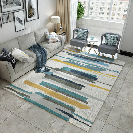 Mid-Century Modern Luxe Minimalist Living Room Carpet