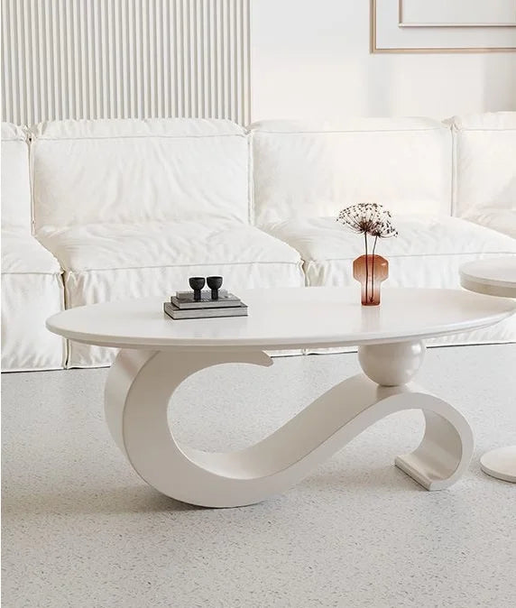 Fontaine Collection | Oval Danish-Inspired Walnut Oval - captured in a curated lifestyle vignette in a Mid-Century Modern living room setting.