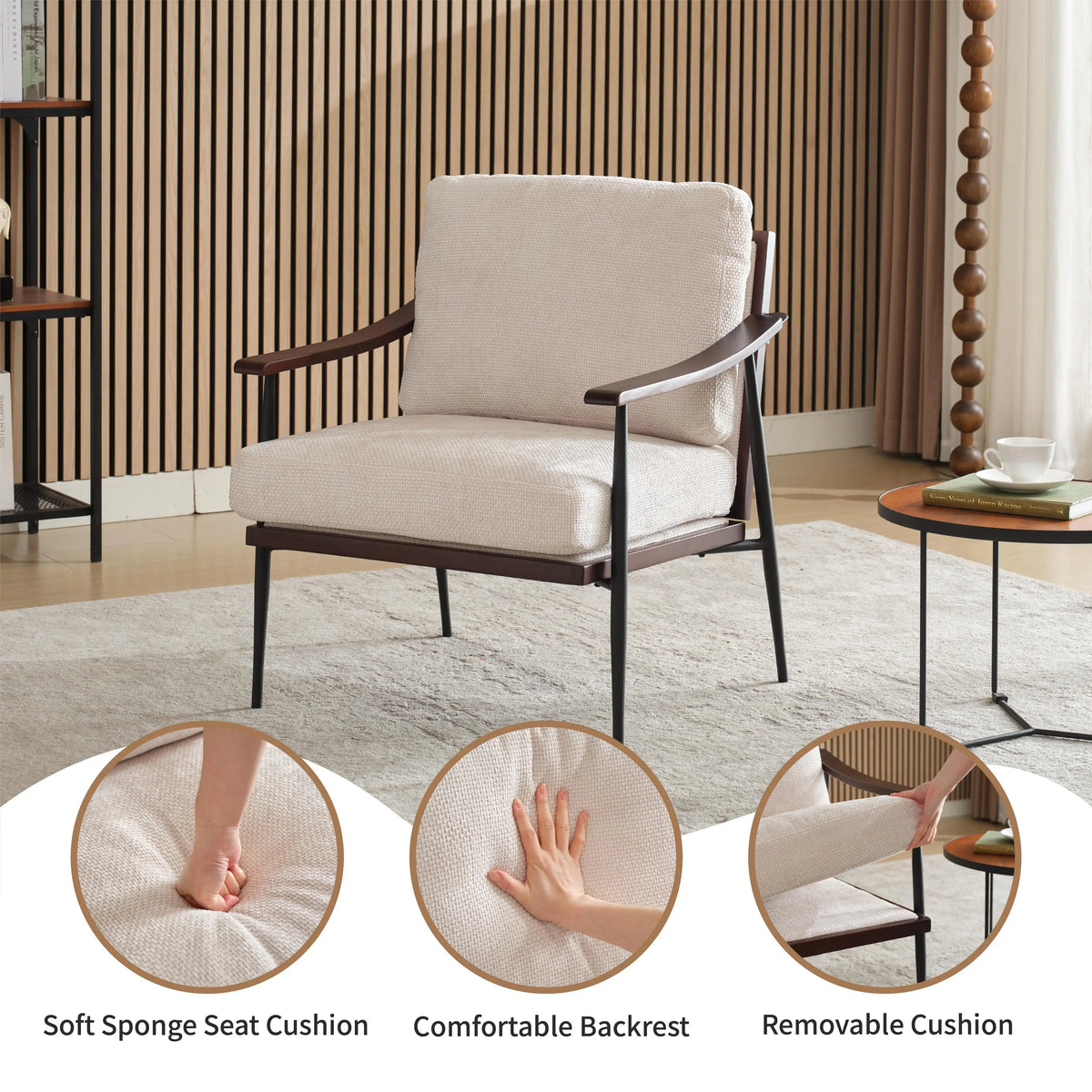 The Ellington Linen Accent Chair