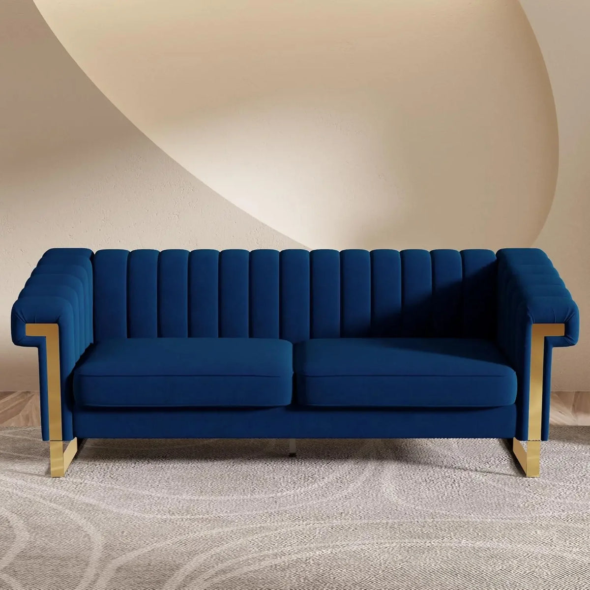 The Belmont Velvet Lounge Chair & Ottoman