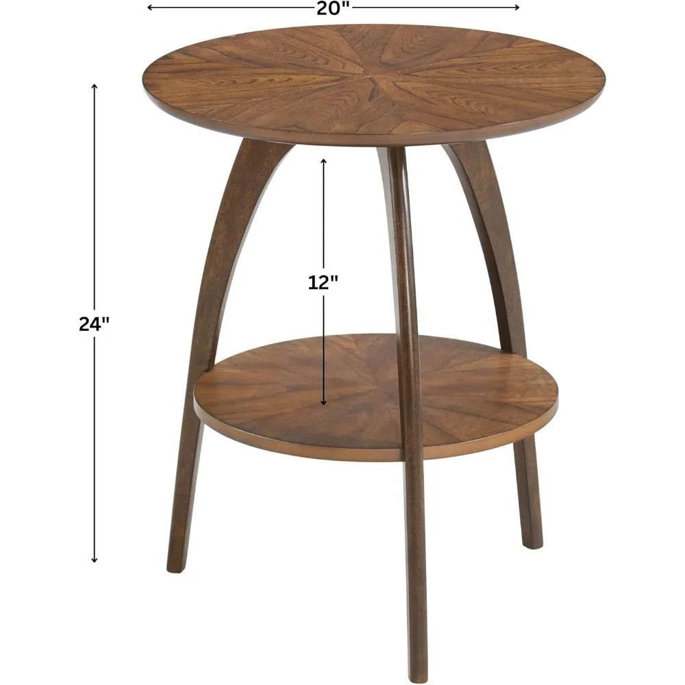 The Ellington Walnut Round End Table