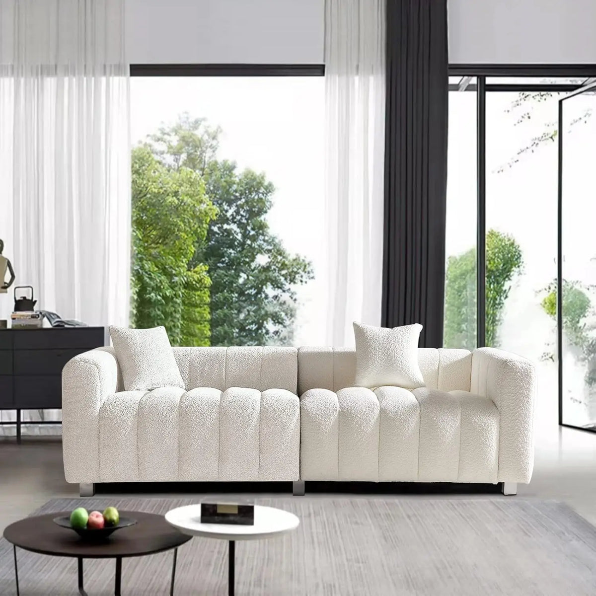 The Fontaine Boucle Three-Seater Sofa