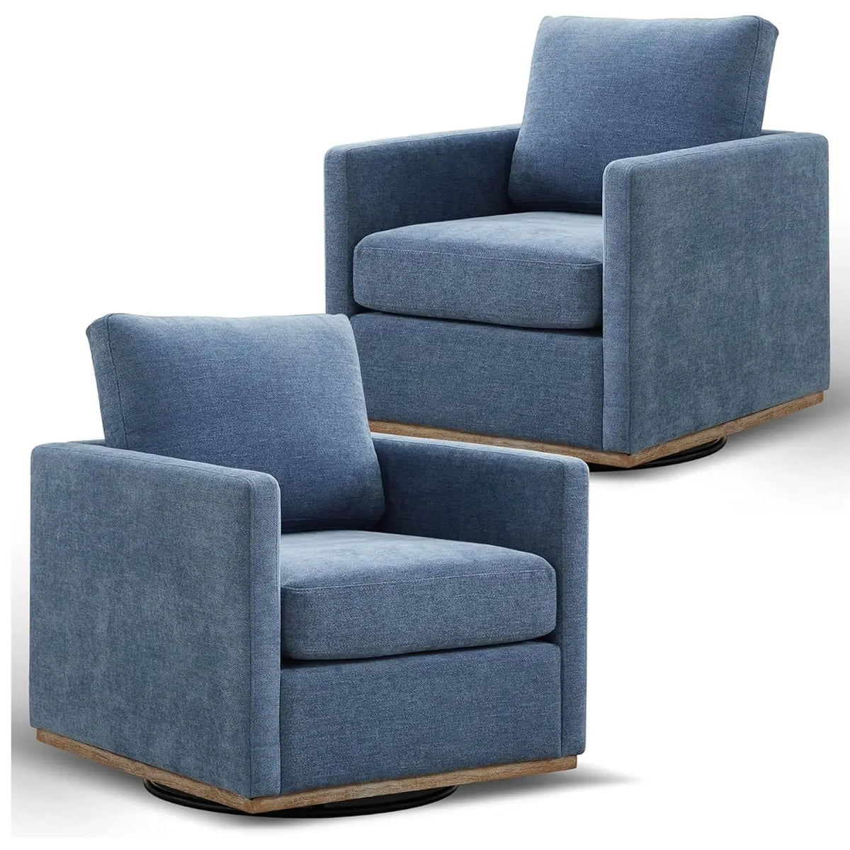 Astoria Collection | Sculptural Atomic-Era Swivel Accent Chairs - Set of Two - Curated Furniture for the Modern Living Collection | Woodies ON Woodlawn