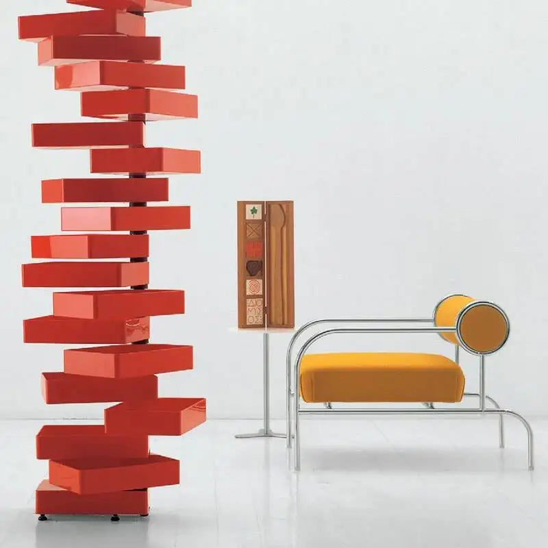 Fontaine Collection | Sculptural Atomic-Era Walnut Recliner - styled from an alternate angle revealing dimensional depth in a Mid-Century Modern living room setting.