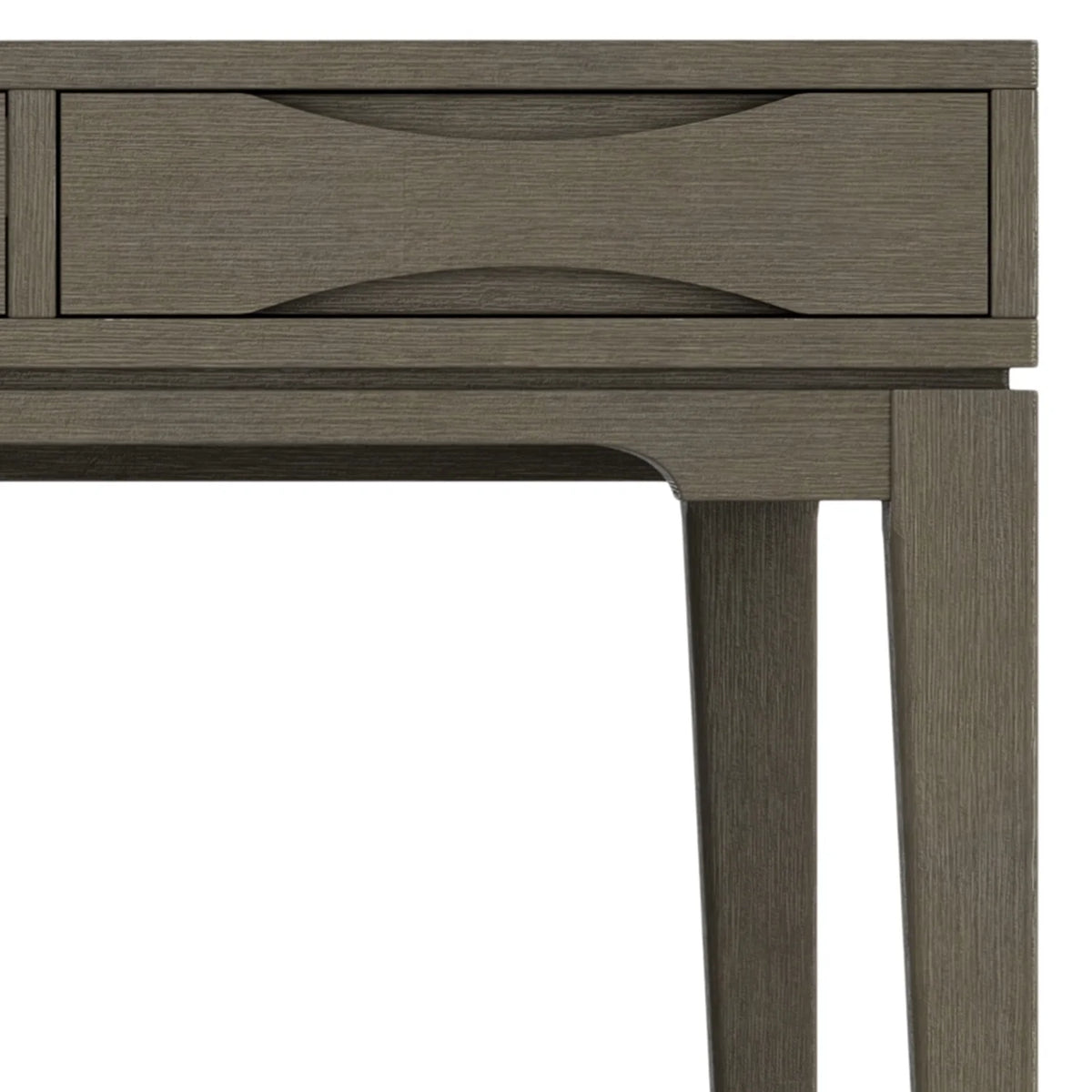 Harper 60 Inch Wide Solid Wood Mid Century Modern Desk in Farmhouse Grey