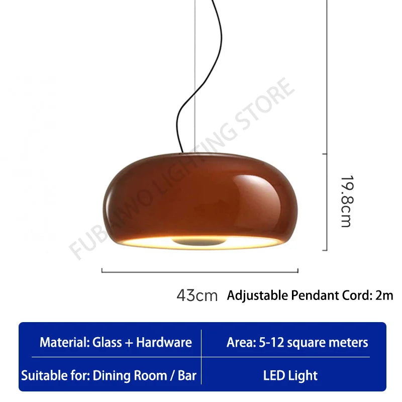The Astoria Ruby Glass Pendant