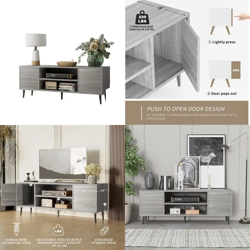 Belmont Collection | Tapered-Leg Steel-Framed Ash & Steel Console - captured in a curated lifestyle vignette in a Mid-Century Modern entryway setting.