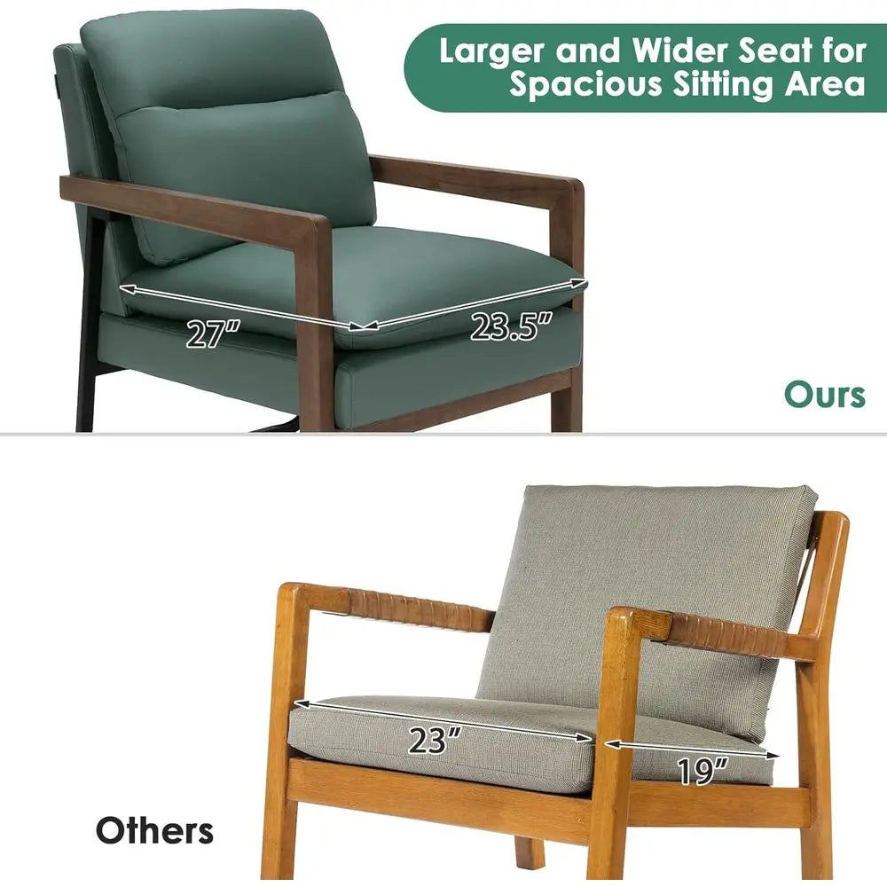 The Fontaine Emerald Leather Lounge Chair