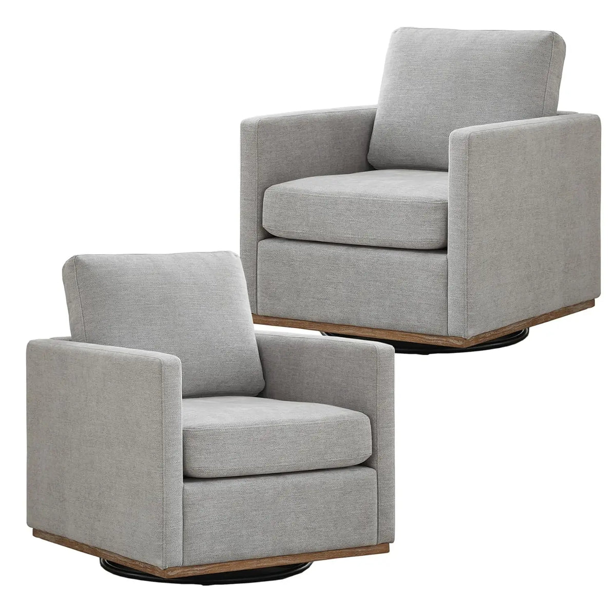 Astoria Collection | Sculptural Atomic-Era Swivel Accent Chairs - Set of Two - Curated Furniture for the Modern Living Collection | Woodies ON Woodlawn