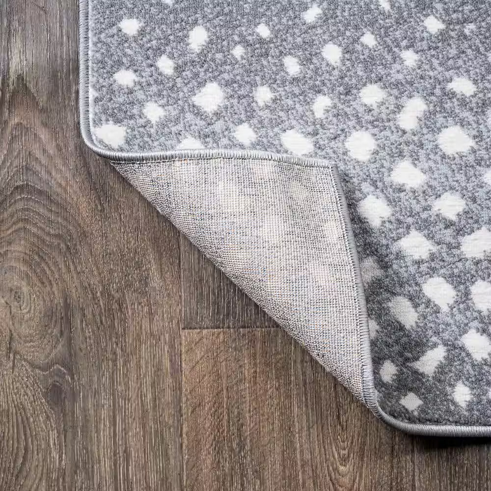 Antelope Gray/Cream 4 Ft. X 6 Ft. Modern Animal Print Area Rug