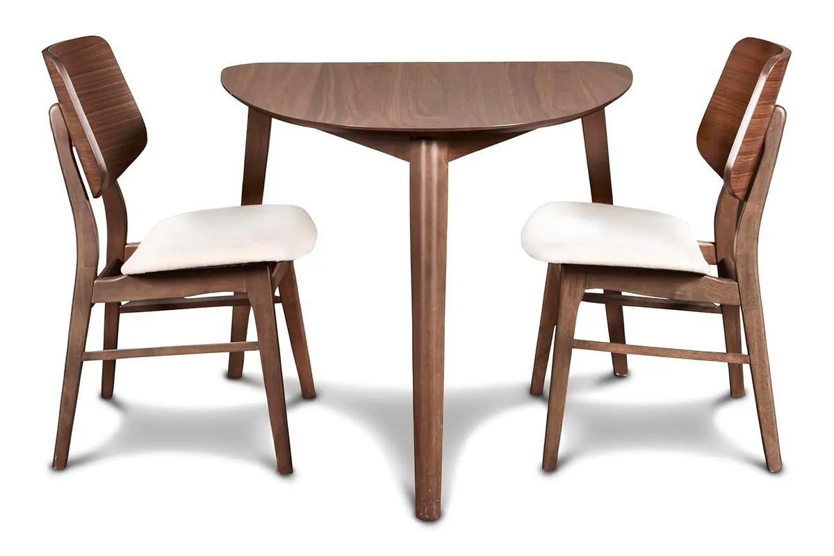 Beaumont Collection | Atomic-Era Walnut Corner Ensemble - highlighting material texture and craftsmanship detail in a Mid-Century Modern living room setting.