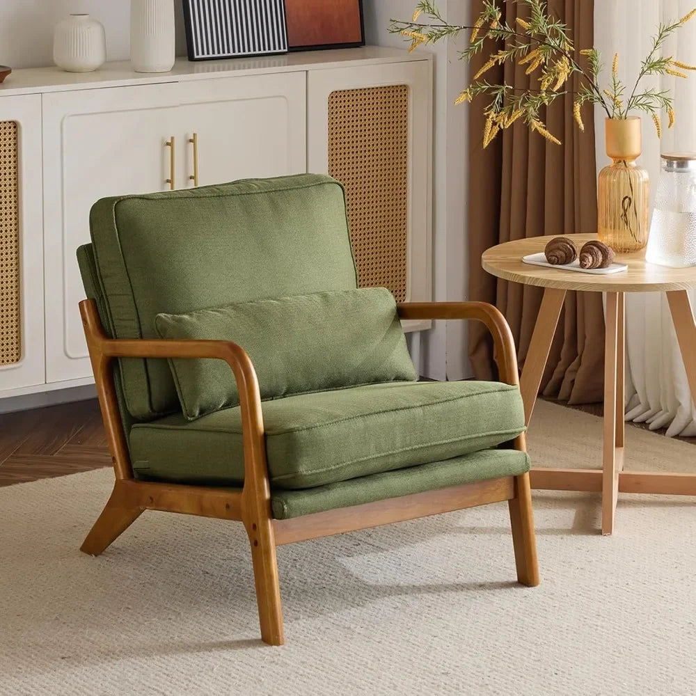 The Astoria Dark Forest Linen Accent Chair