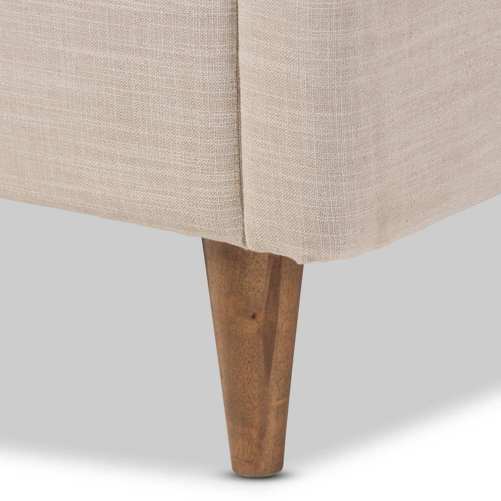 Hannah Beige Queen Upholstered Bed