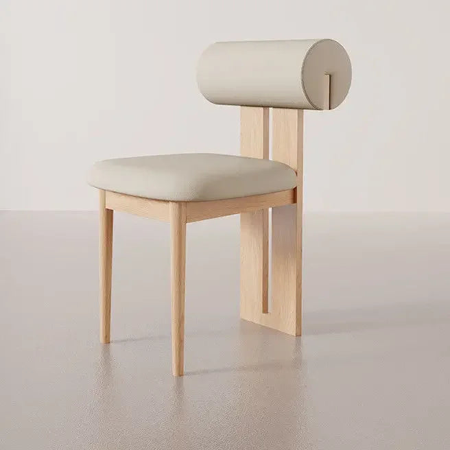 Dresden Collection | Tapered-Leg Atomic-Era Walnut Dining Chair - framed in an editorial still-life composition in a Mid-Century Modern dining room setting.