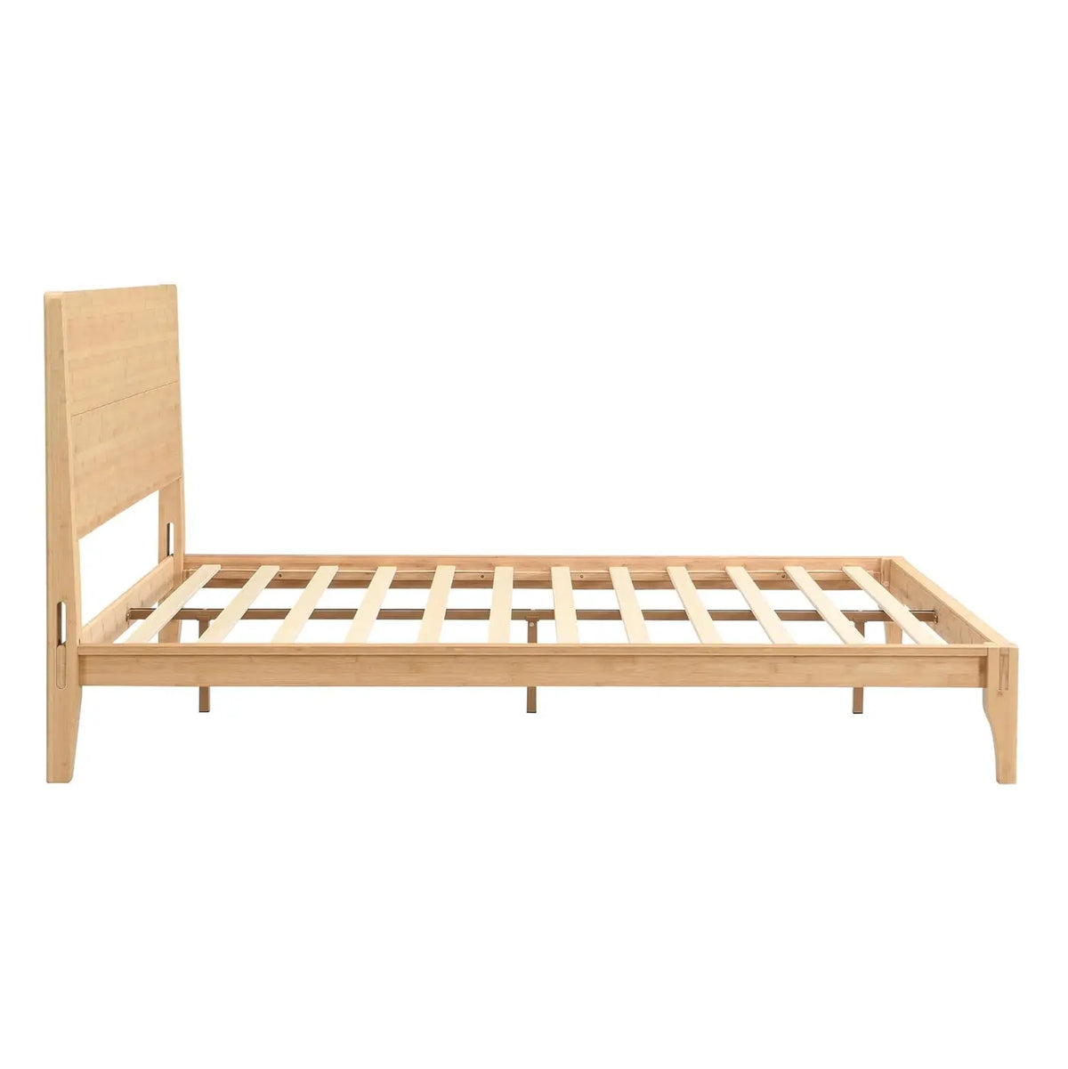 Ellington Collection | Atomic-Era Bamboo Platform Bed - presented at scale within a designed interior in a Mid-Century Modern bedroom setting.