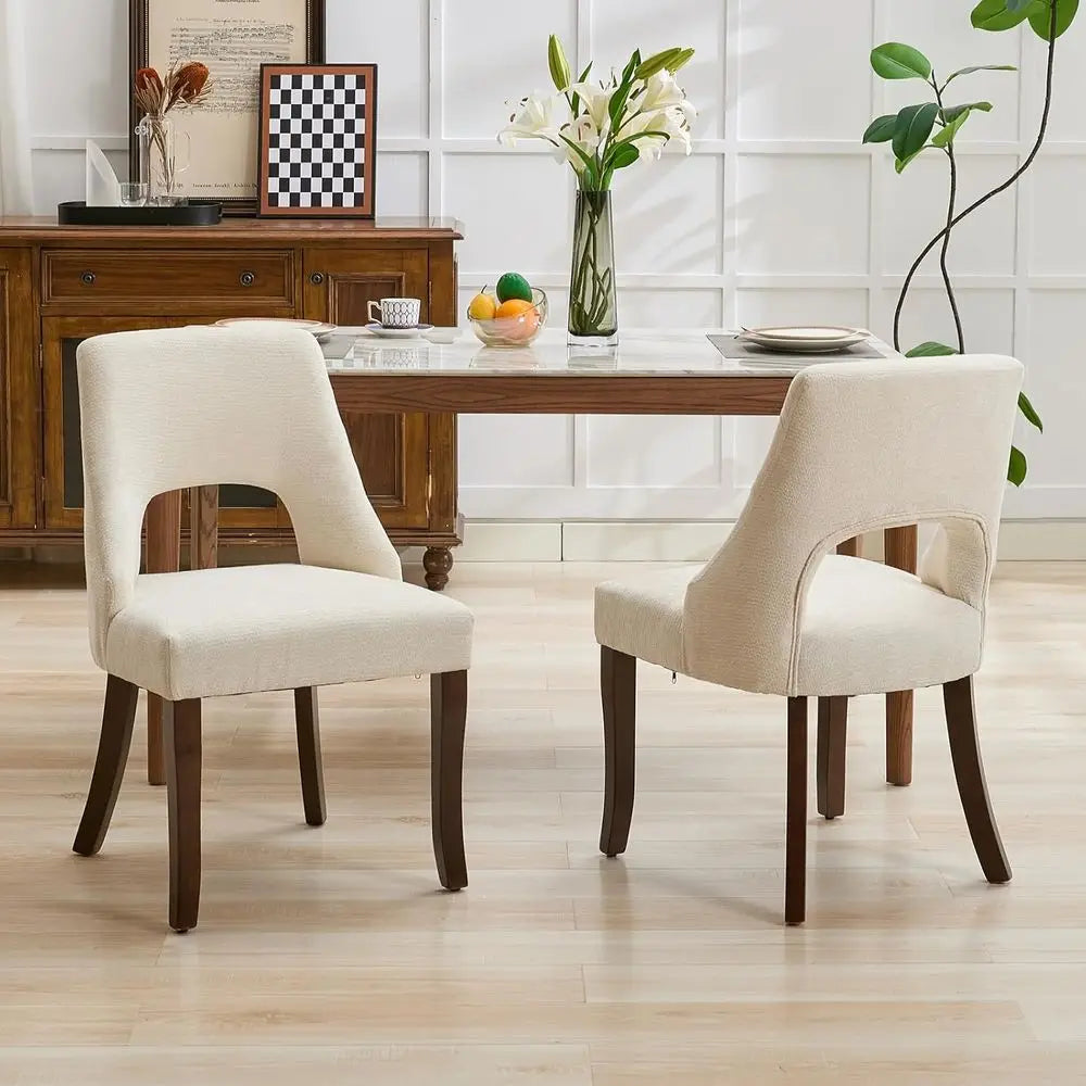 The Fontaine Linen-Weave Dining Chairs