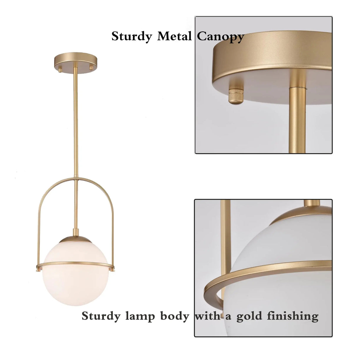 Fontaine Collection | Floating Glass-Topped Frosted Gold Glass Pendant - captured in a curated lifestyle vignette in a Mid-Century Modern living room setting.