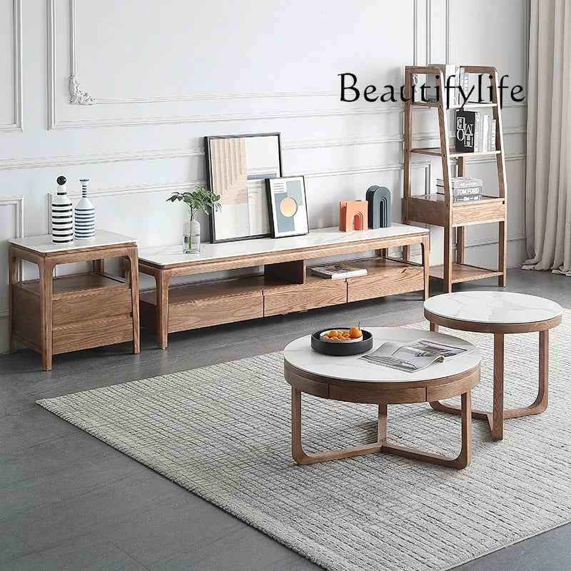 Belmont Collection | Atomic-Era Display Walnut Console - showcasing full sculptural form and curated finish in a Mid-Century Modern entryway setting.