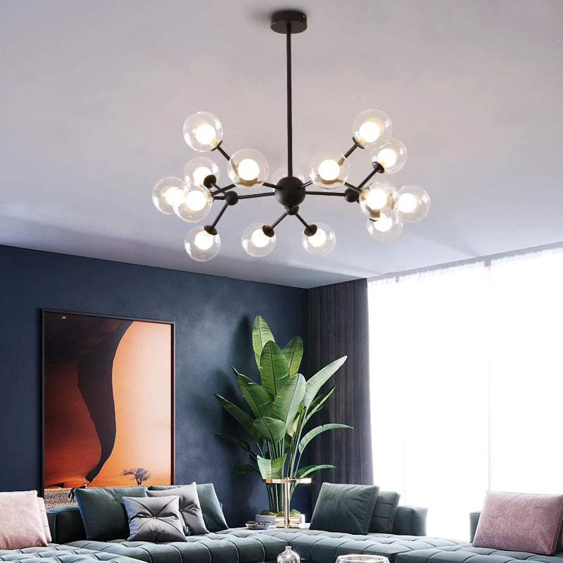 The Astoria Multi-Sphere Glass Chandelier