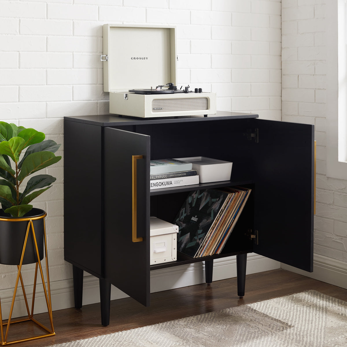 Everett Accent Cabinet Matte Black