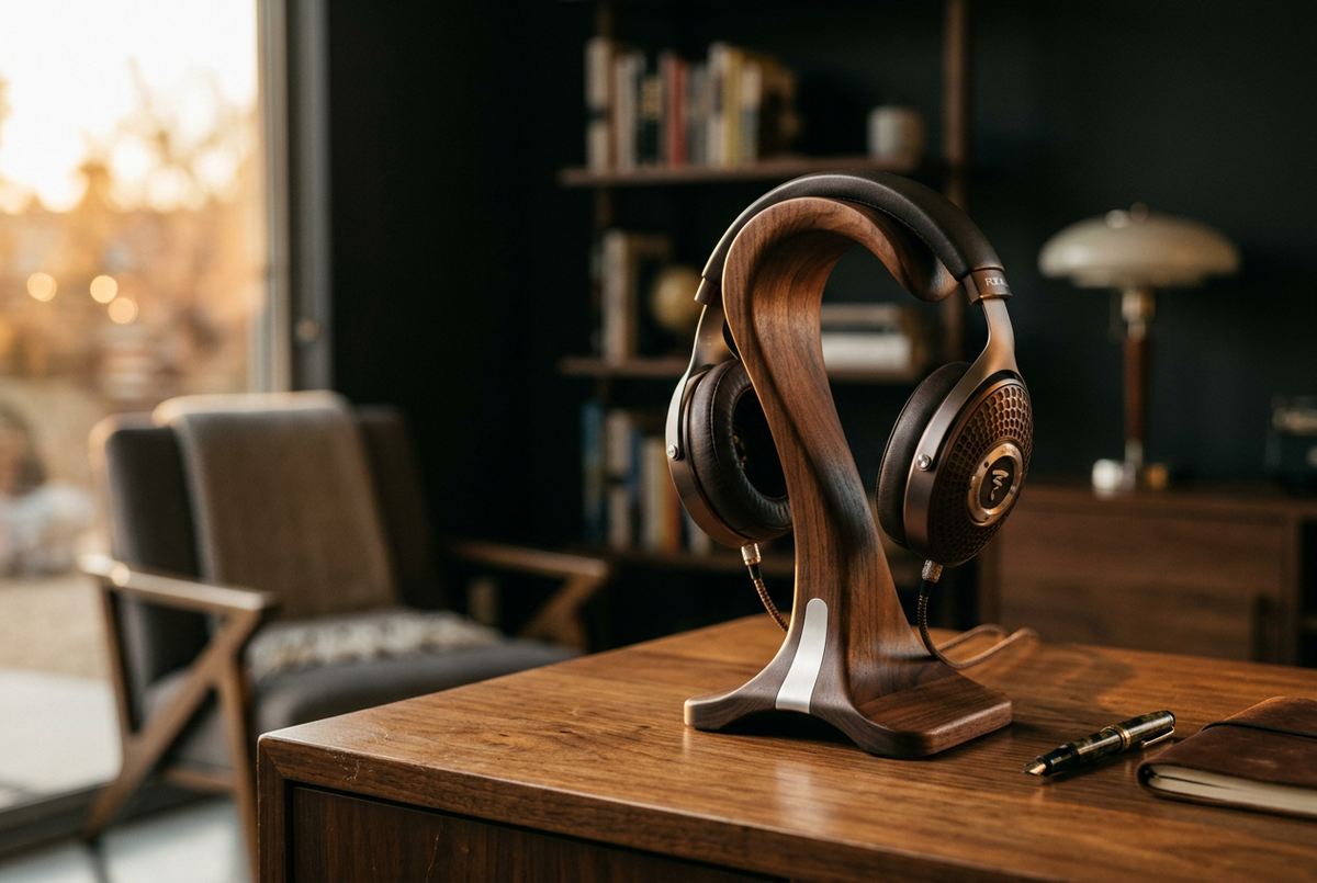 YOHANN Audiophile Headphone Stand | Sculpted Wood