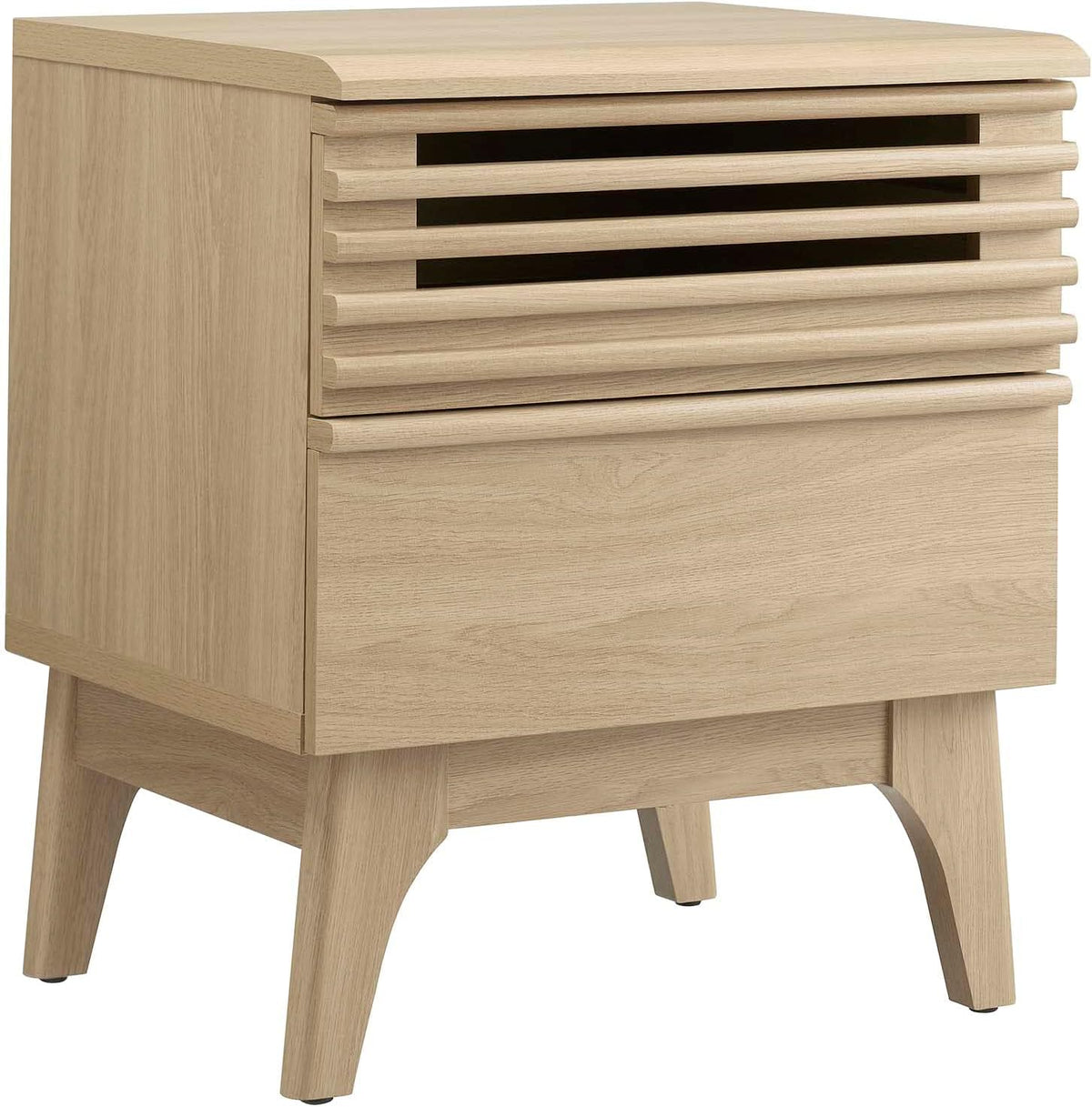 Modway Render Mid-Century Modern, Nightstand, Walnut