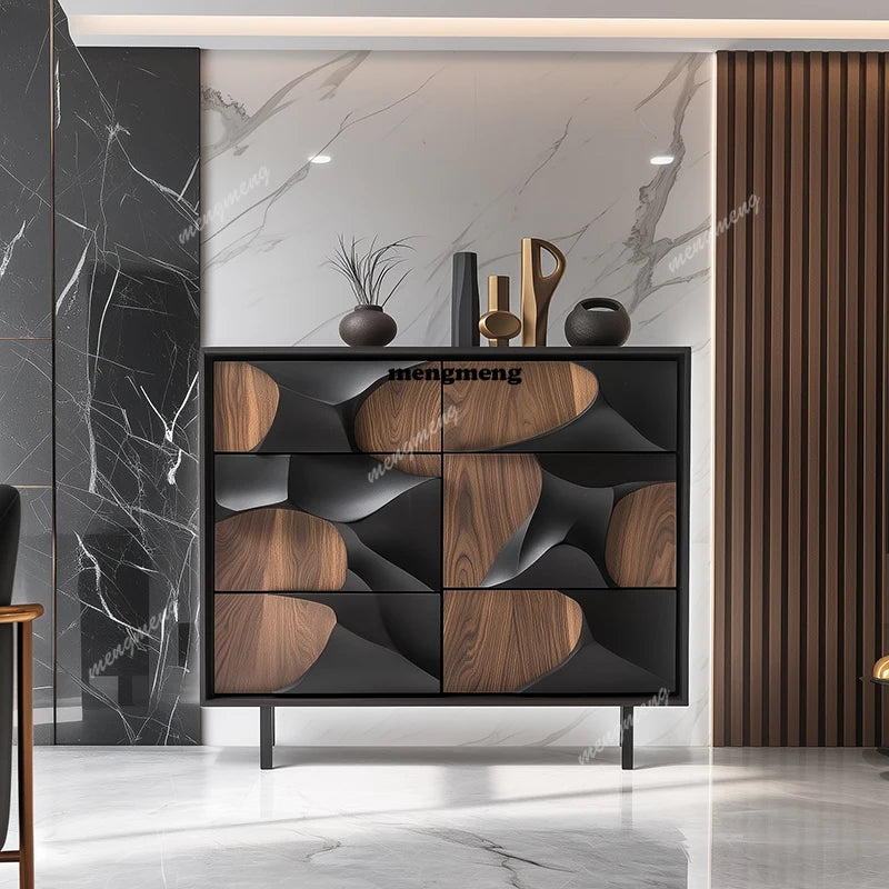 Dresden Collection | Hairpin-Legged Leather-Wrapped Walnut Bookshelf Cabinet - featuring close-up joinery and artisanal finish quality in a Mid-Century Modern home office setting.