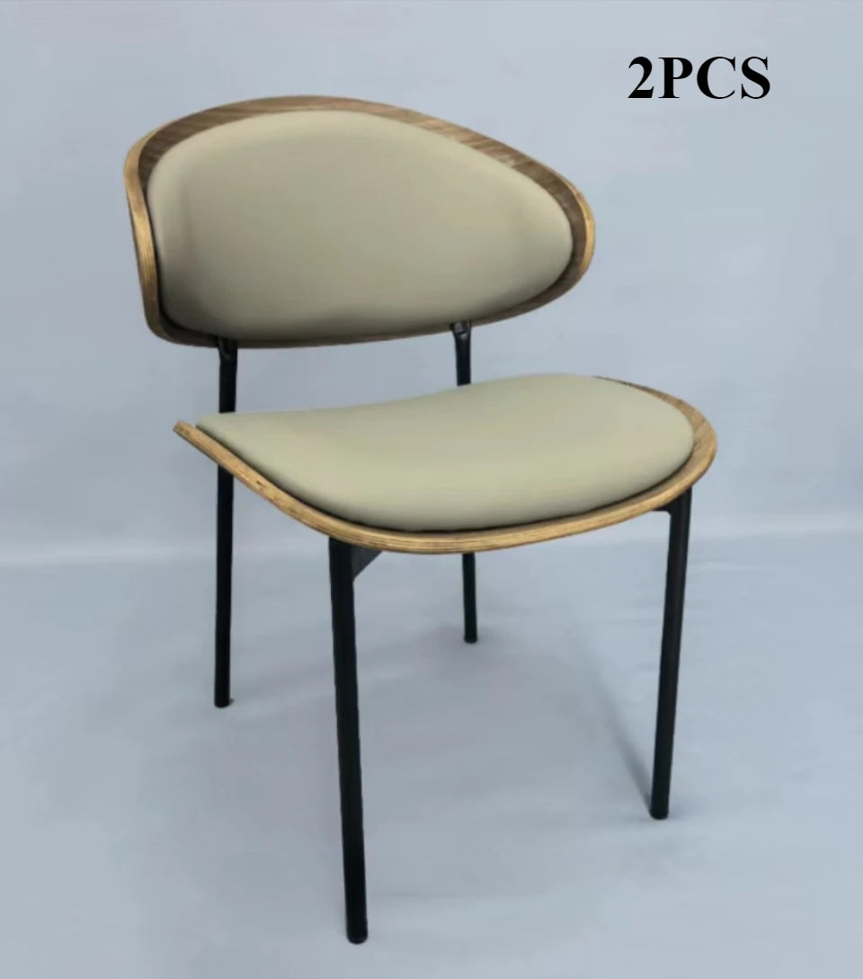 The Fontaine Cognac Leather Dining Chairs
