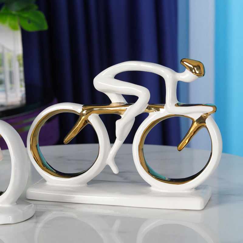 Elegant Ceramic Bicycle Ornament – Light Luxury Décor