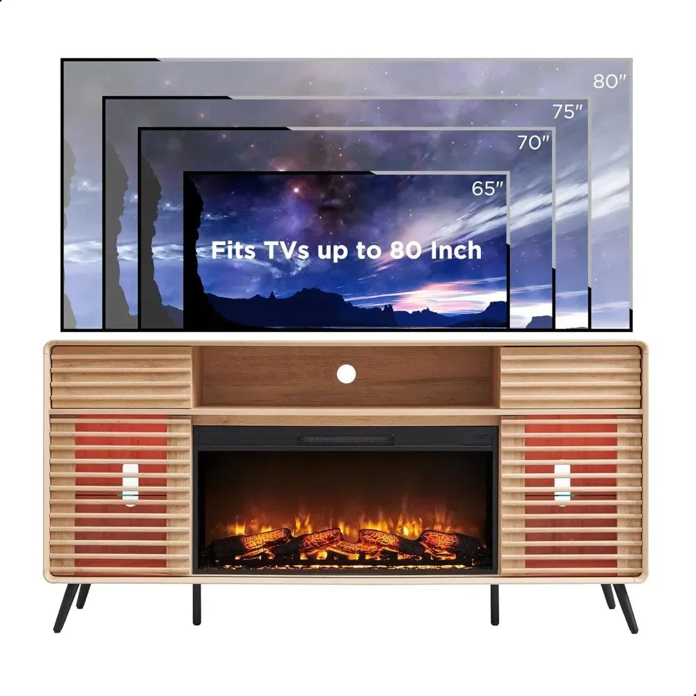 Dresden Collection | Hairpin-Legged Steel-Framed Walnut & Steel Media Console - revealing tonal warmth and surface patina under ambient light in a Mid-Century Modern entryway setting.