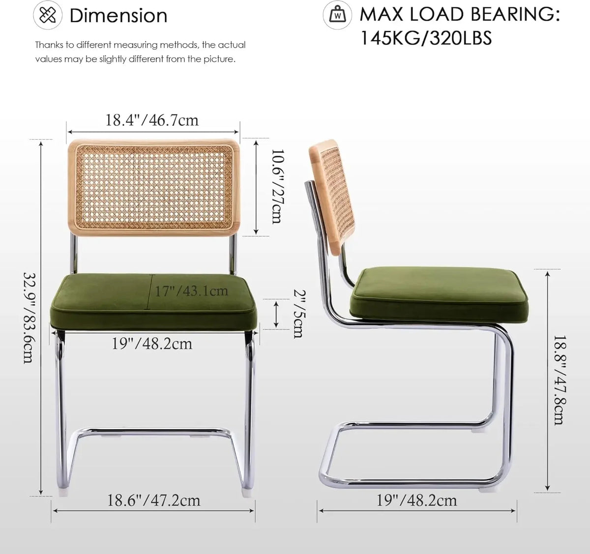 The Cordoba Velvet & Rattan Dining Chair Set