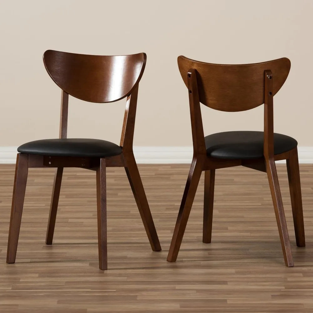 Ellington Collection | Atomic-Era Walnut Dining Chair - featuring close-up joinery and artisanal finish quality in a Mid-Century Modern dining room setting.