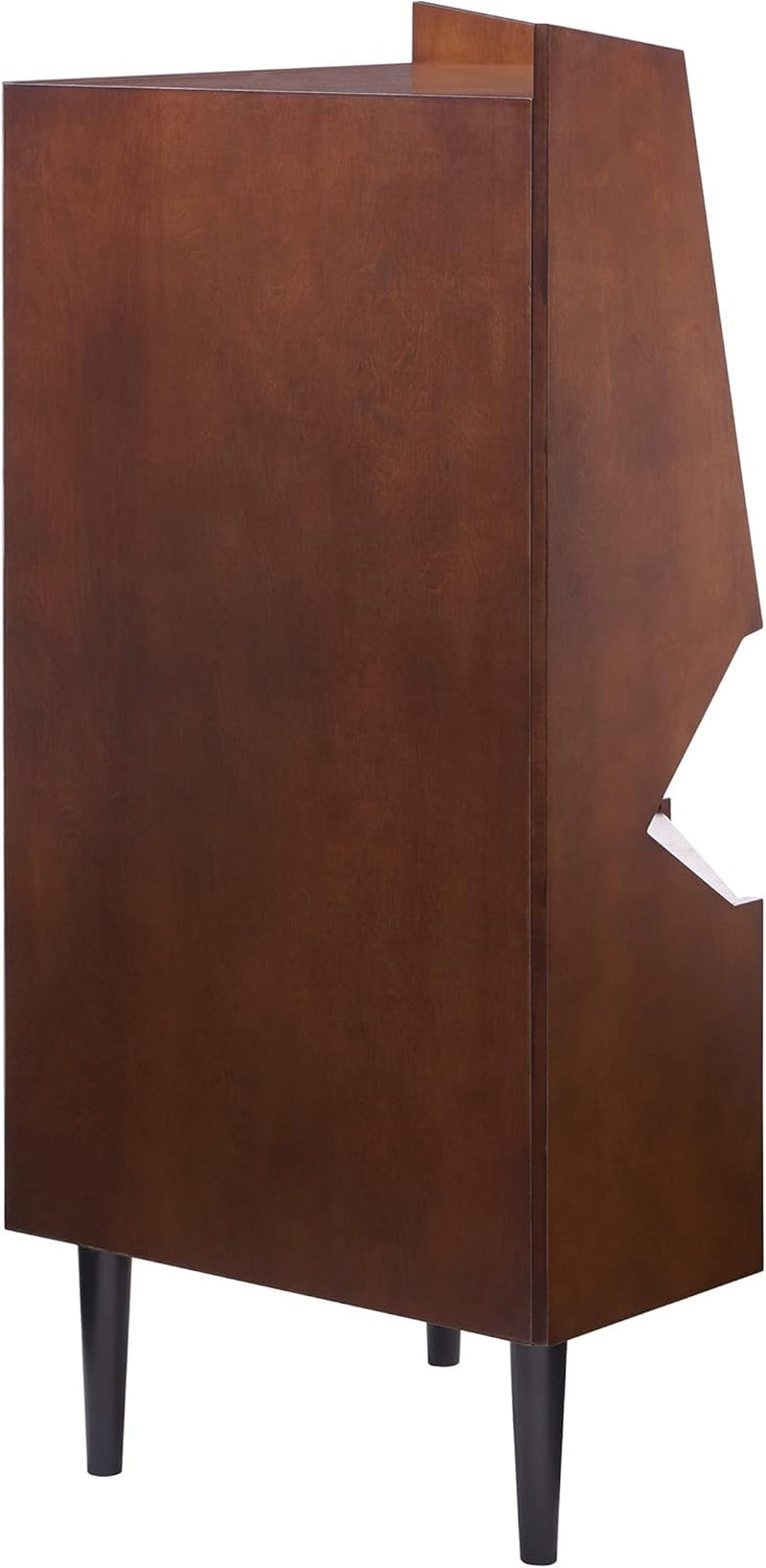 Larson Corner Storage Bar Cabinet, Brown.