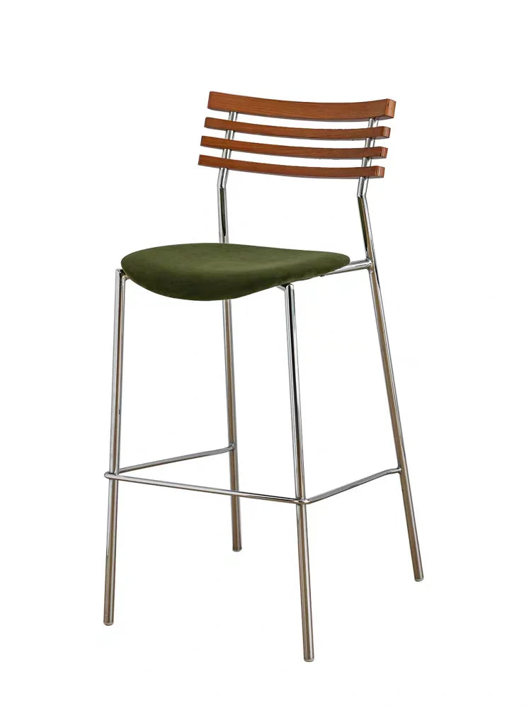 Astoria Collection | Tapered-Leg Leather-Wrapped Sculptural Walnut Armchair - showcasing full sculptural form and curated finish in a Mid-Century Modern living room setting.