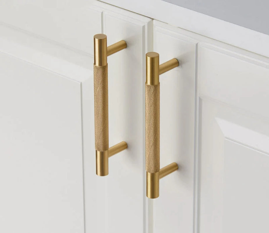 Modern Solid Brass Cabinet Pulls: Bar Handle, Furniture Hardware