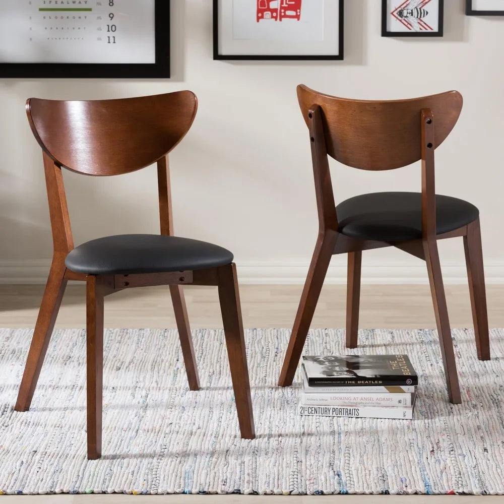 Ellington Collection | Atomic-Era Walnut Dining Chair - presented at scale within a designed interior in a Mid-Century Modern dining room setting.