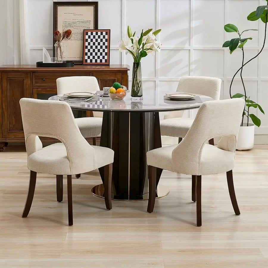 The Fontaine Linen-Weave Dining Chairs