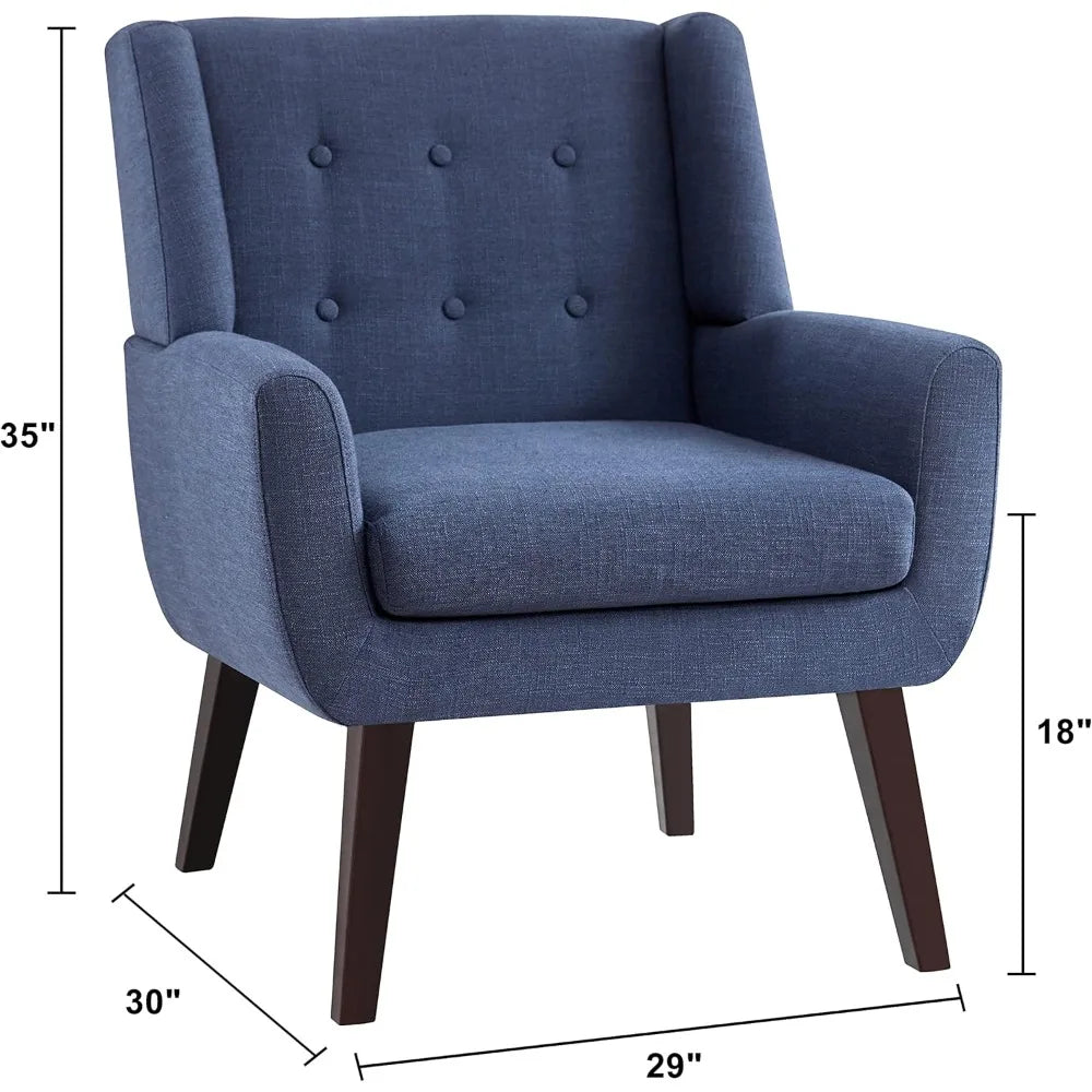 The Fontaine Linen Tufted Accent Chair
