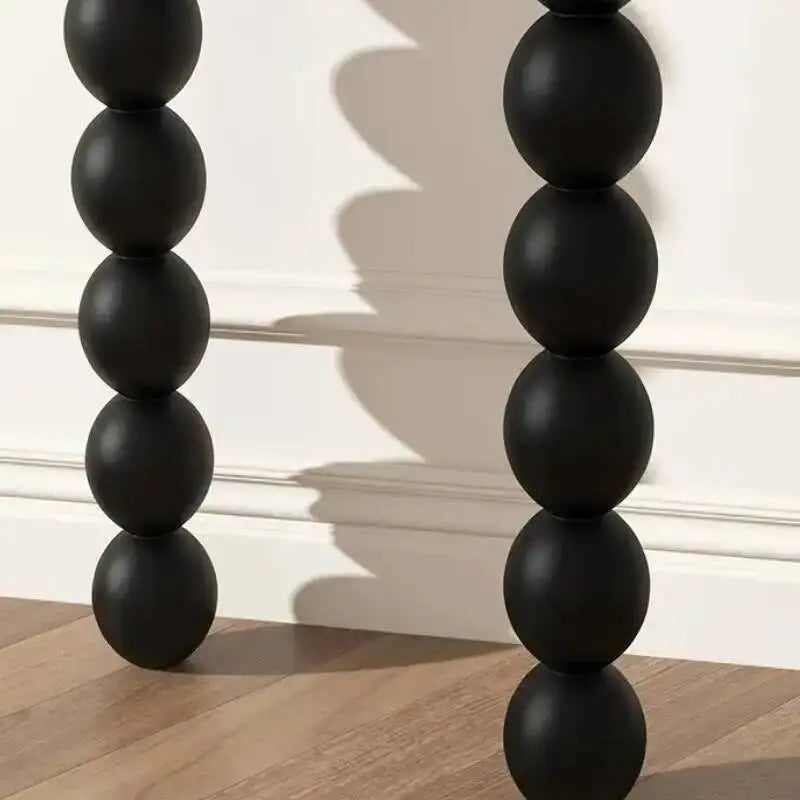 Fontaine Collection | Hairpin-Legged Display Walnut Console - styled from an alternate angle revealing dimensional depth in a Mid-Century Modern entryway setting.