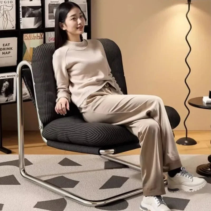 Fontaine Collection | Tapered-Leg Leather-Wrapped Walnut Accent Chair - demonstrating proportional harmony within the collection in a Mid-Century Modern living room setting.