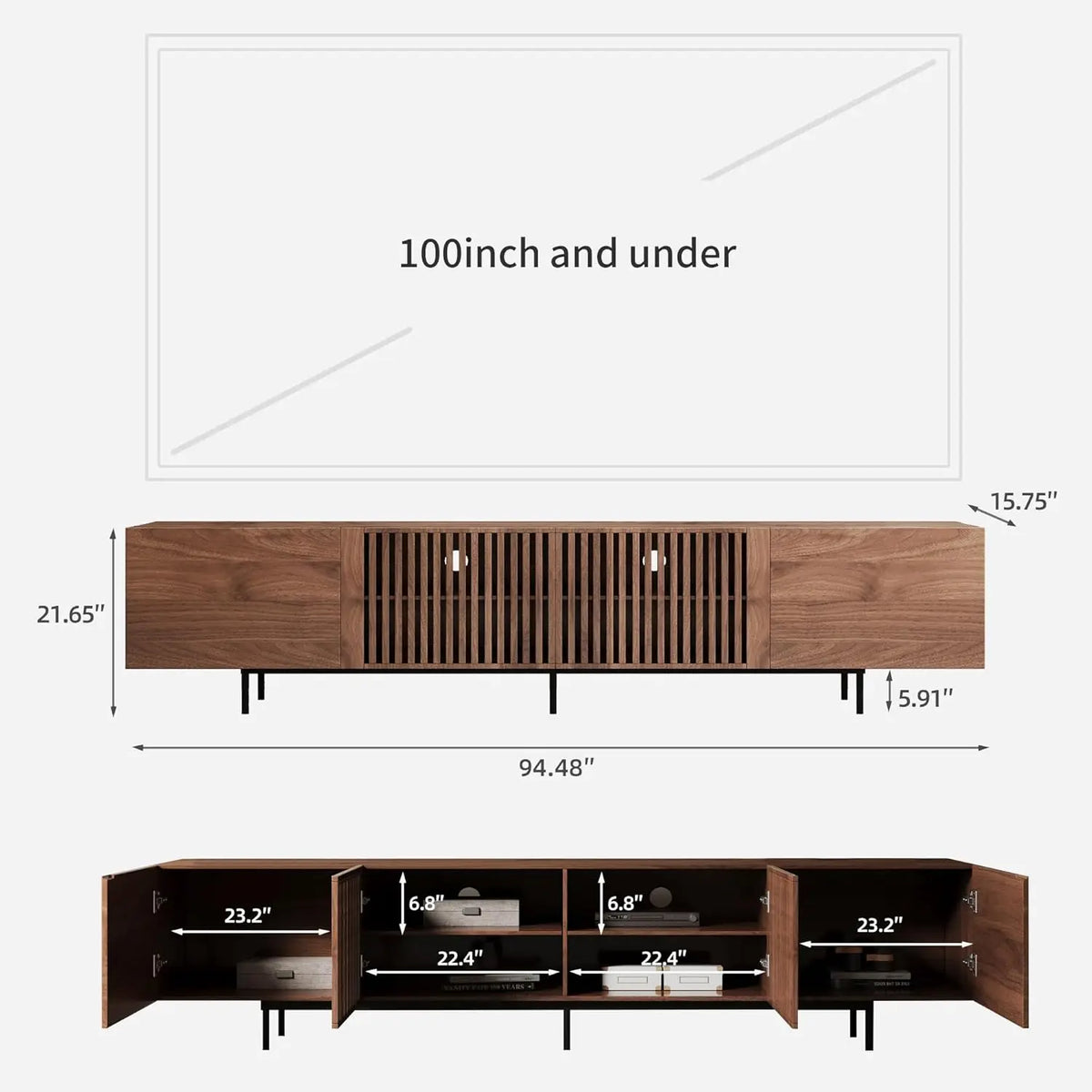 Dresden Collection | Tapered-Leg Atomic-Era Walnut Console - presented at scale within a designed interior in a Mid-Century Modern entryway setting.