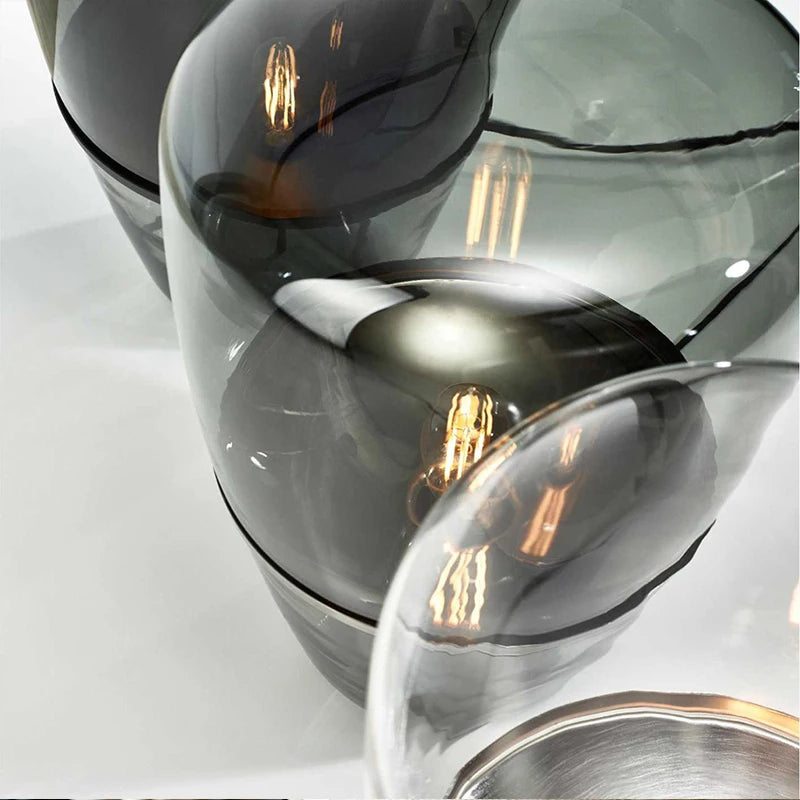 Astoria Collection | Sculptural Glass-Topped Czech Crystal Table Lamp - presented at scale within a designed interior in a Mid-Century Modern living room setting.