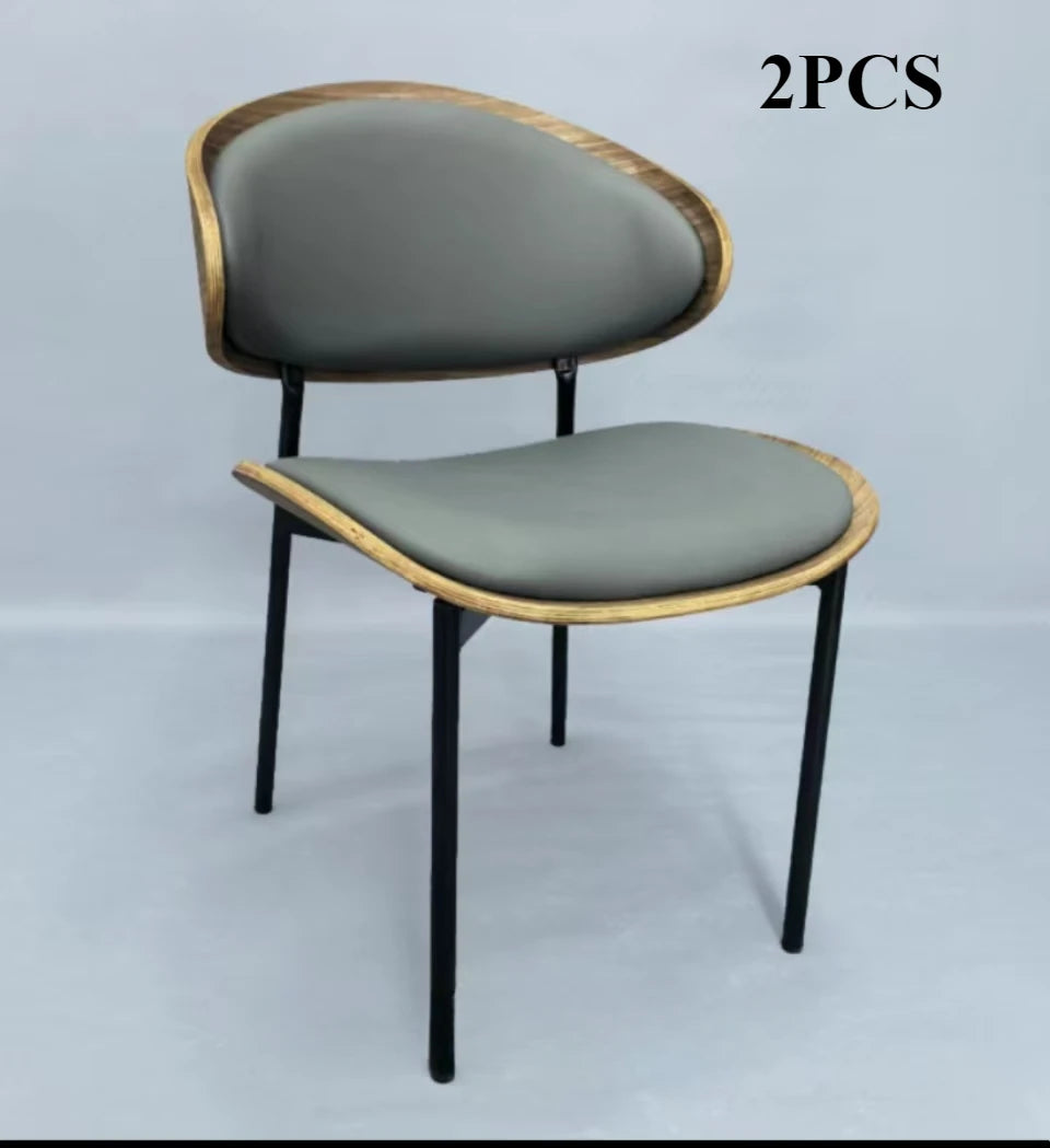 The Fontaine Cognac Leather Dining Chairs