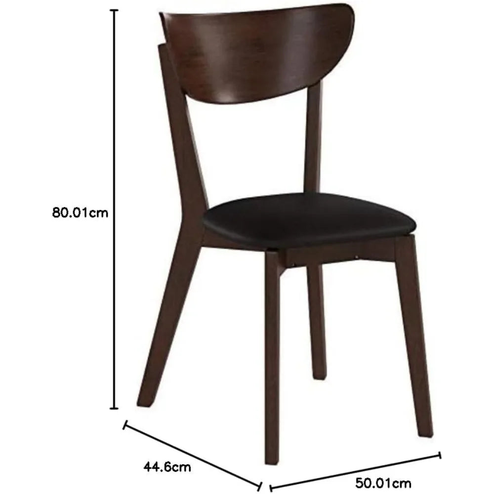 Ellington Collection | Atomic-Era Walnut Dining Chair - styled from an alternate angle revealing dimensional depth in a Mid-Century Modern dining room setting.