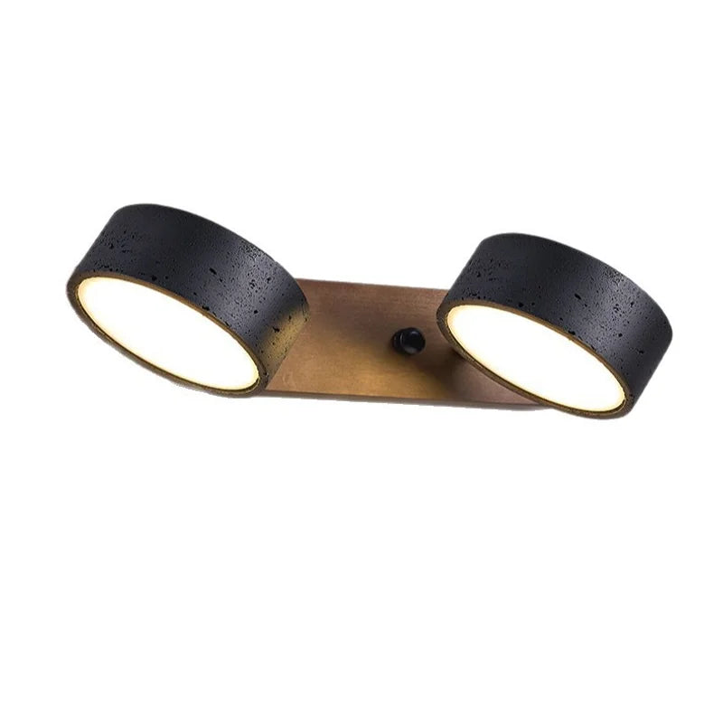 Japanese Mid-Century Travertine LED Vanity Mirror Light for Elegant Spaces