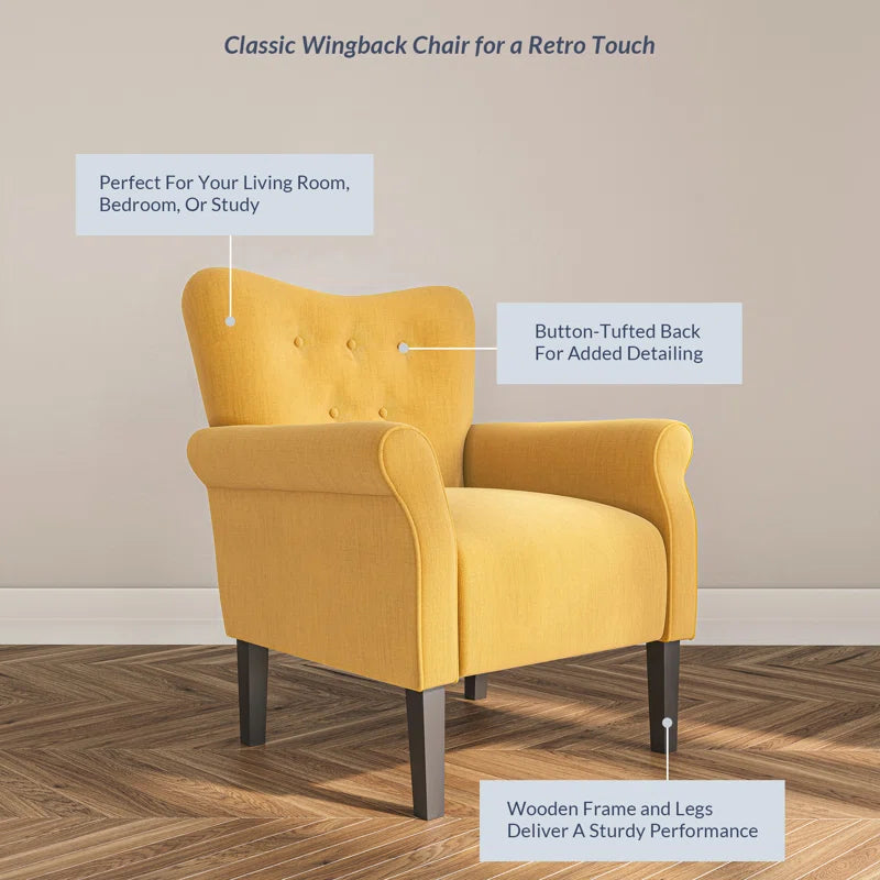 30.3" Wide Tufted Upholstered Armchair